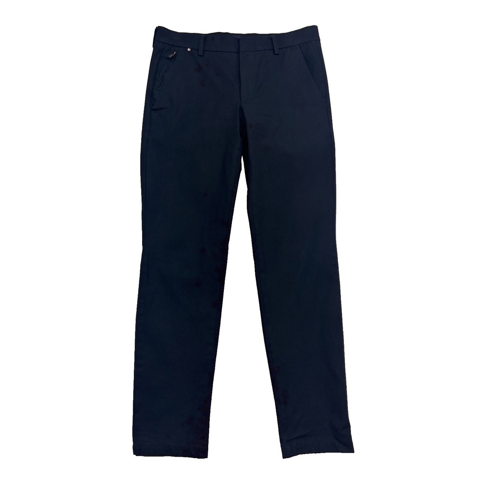 Hugo BOSS 30x31 Kaito Slim Chino Pants Trousers Black Stretch Cotton Performance